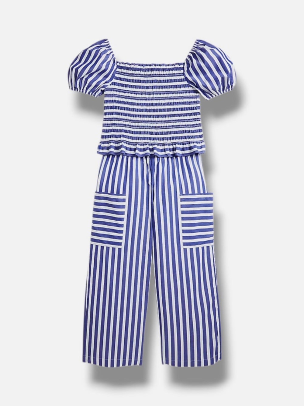 Polo Ralph Lauren Girls Navy & White Striped Two-Piece Set - size 12 - NWT